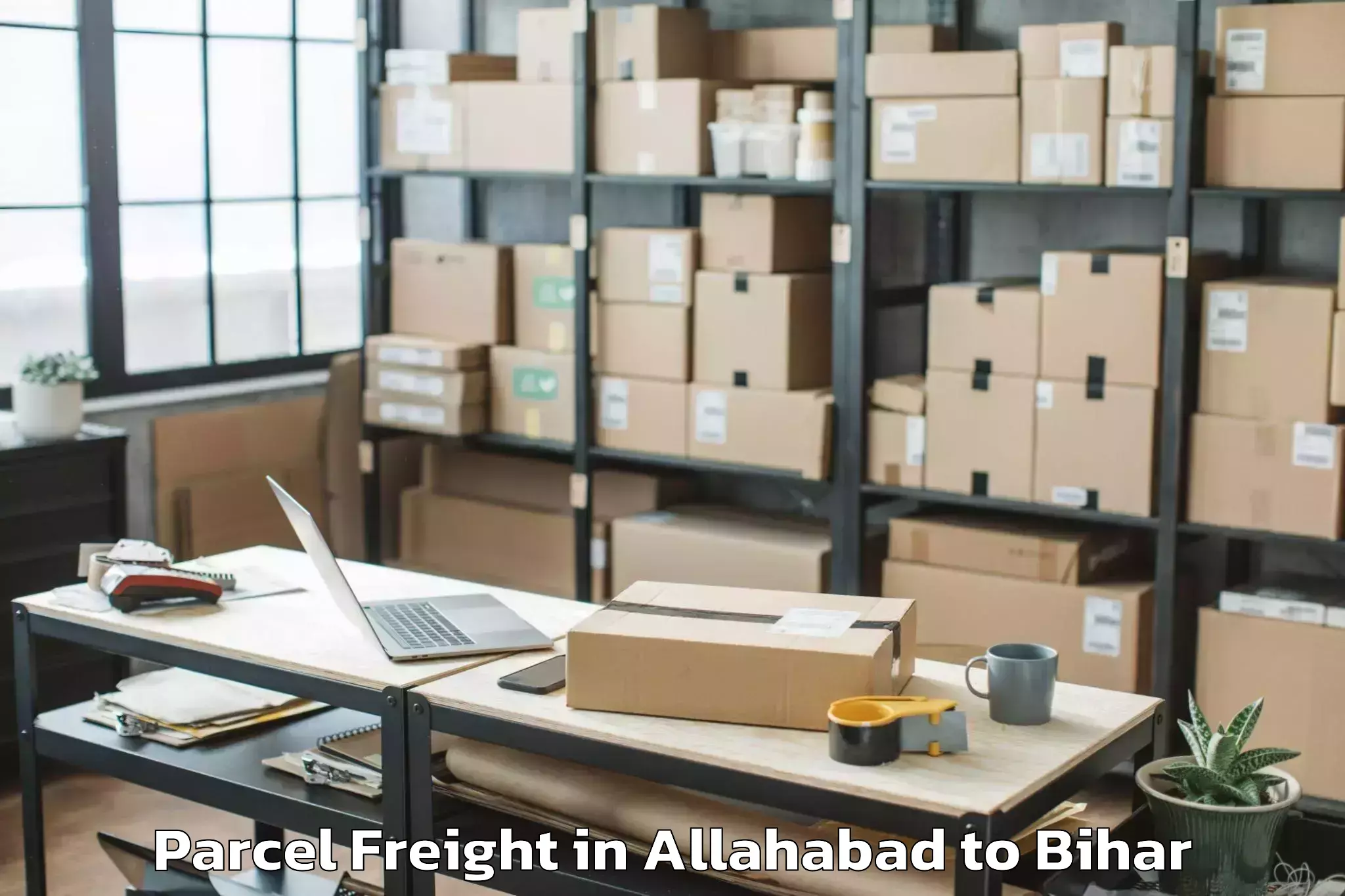 Top Allahabad to Laheriasarai Parcel Freight Available